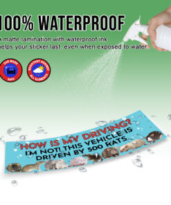 Waterproof UV-resistant Sticker Size 3x9 Inches