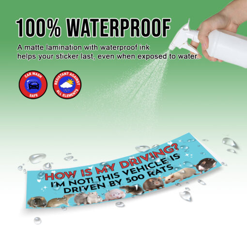 Waterproof UV-resistant Sticker Size 3x9 Inches